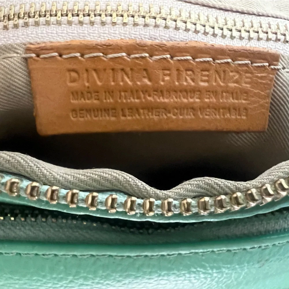 Mint Green Leather Crossbody Bag - Picture 8 of 8